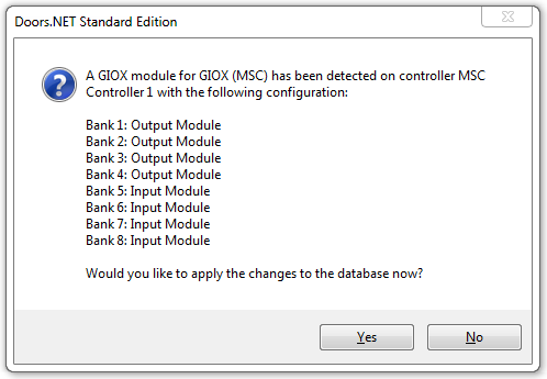 Input and Output Modules Detected